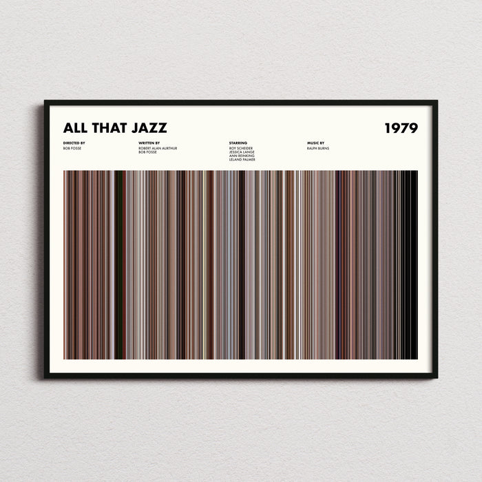 All That Jazz Movie Barcode Poster