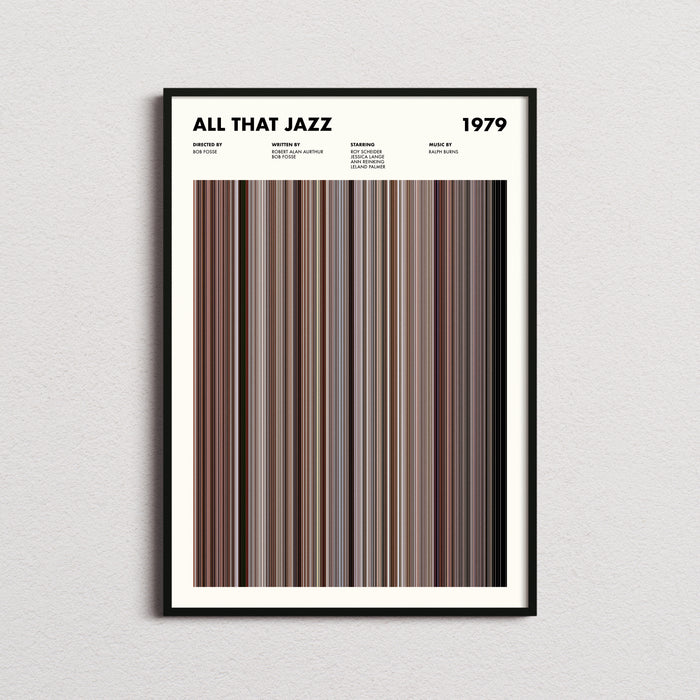 All That Jazz Movie Barcode Poster