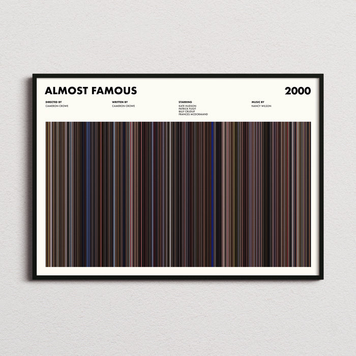 Almost Famous Movie Barcode Poster