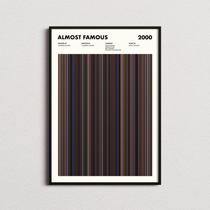 Almost Famous Movie Barcode Poster