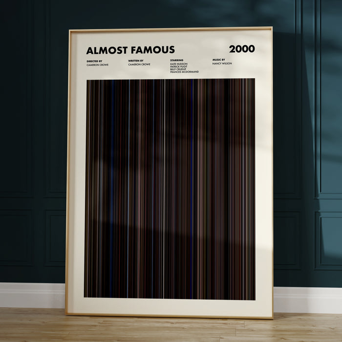 Almost Famous Movie Barcode Poster