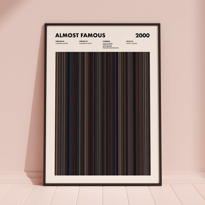 Almost Famous Movie Barcode Poster