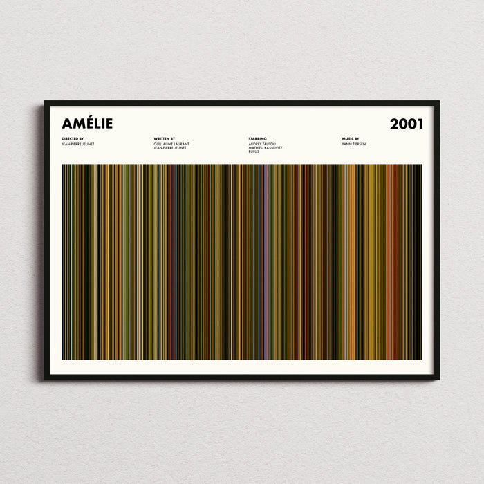 Amelie Movie Barcode Poster