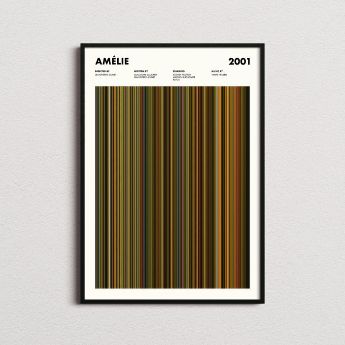 Amelie Movie Barcode Poster