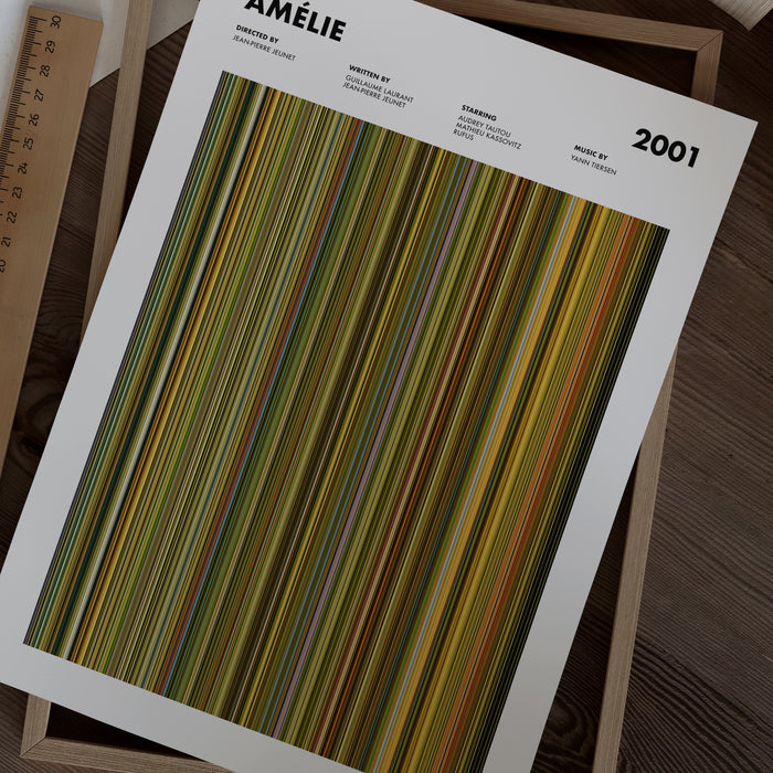 Amelie Movie Barcode Poster