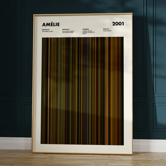 Amelie Movie Barcode Poster