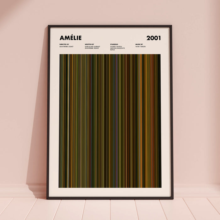 Amelie Movie Barcode Poster