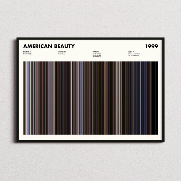 American Beauty Movie Barcode Poster