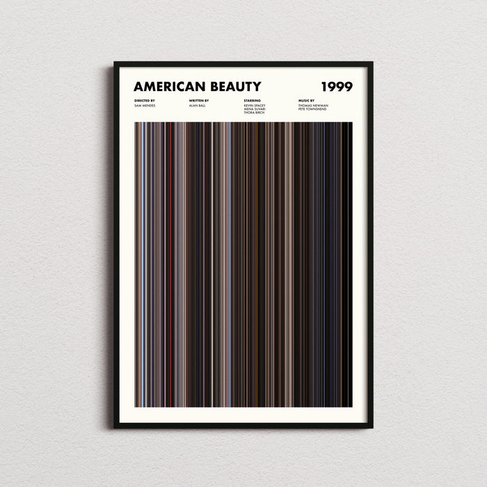 American Beauty Movie Barcode Poster