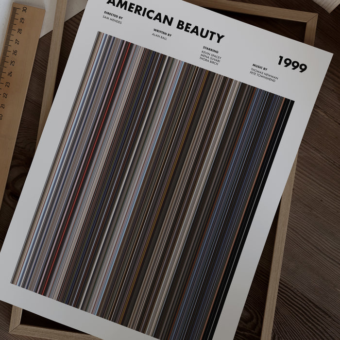 American Beauty Movie Barcode Poster