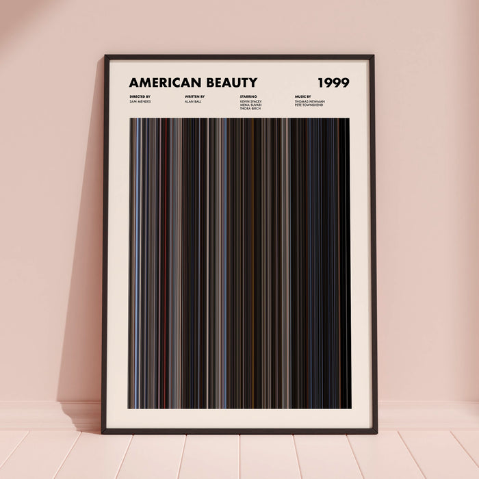 American Beauty Movie Barcode Poster