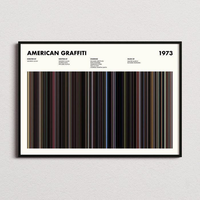 American Graffiti Movie Barcode Poster