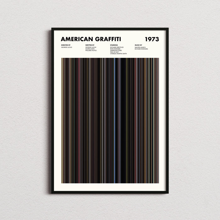 American Graffiti Movie Barcode Poster