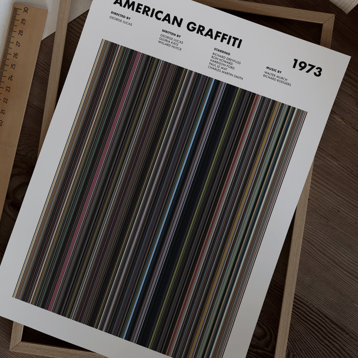 American Graffiti Movie Barcode Poster