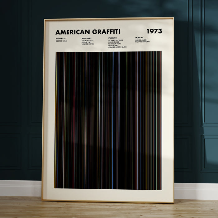 American Graffiti Movie Barcode Poster