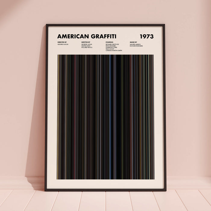 American Graffiti Movie Barcode Poster