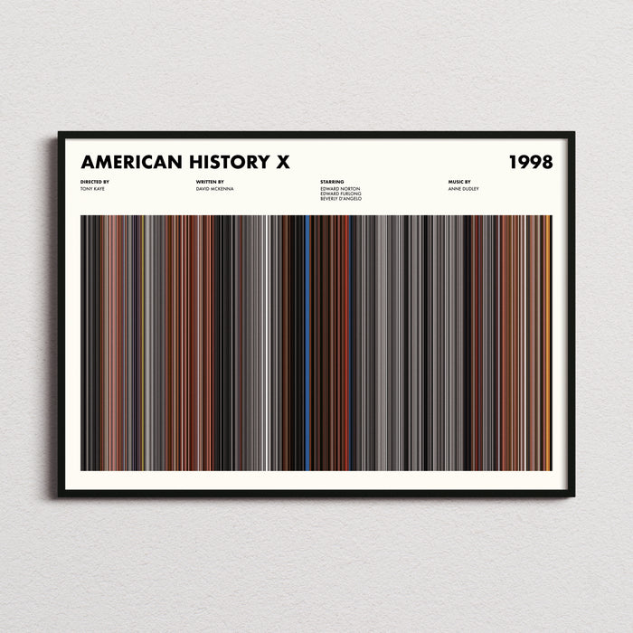 American History X Movie Barcode Poster