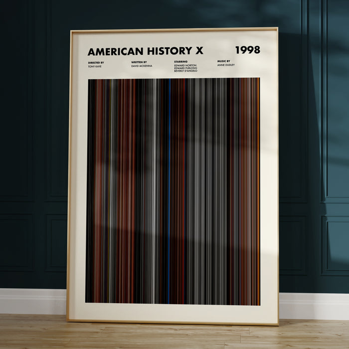 American History X Movie Barcode Poster