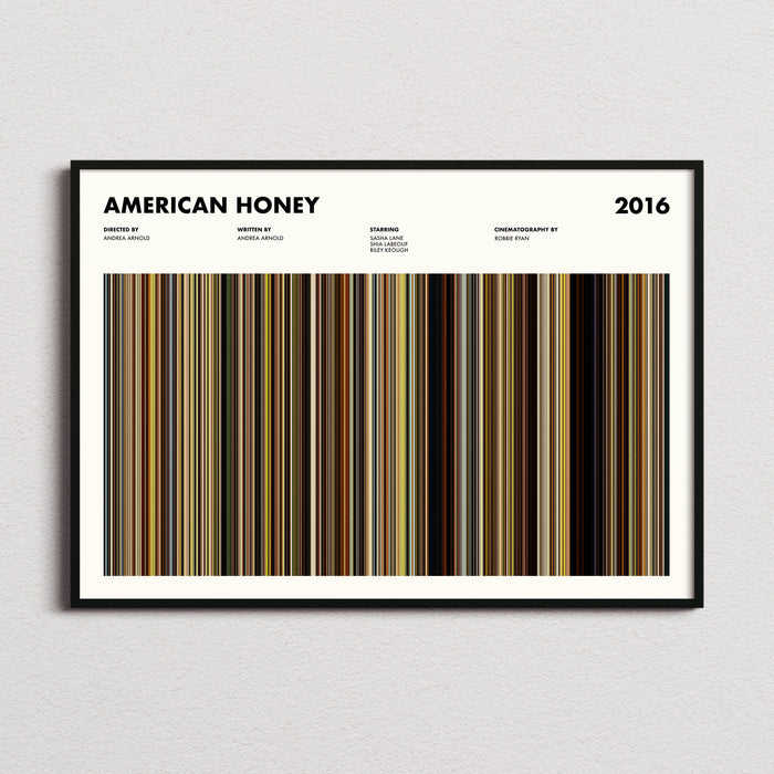 American Honey Movie Barcode Poster