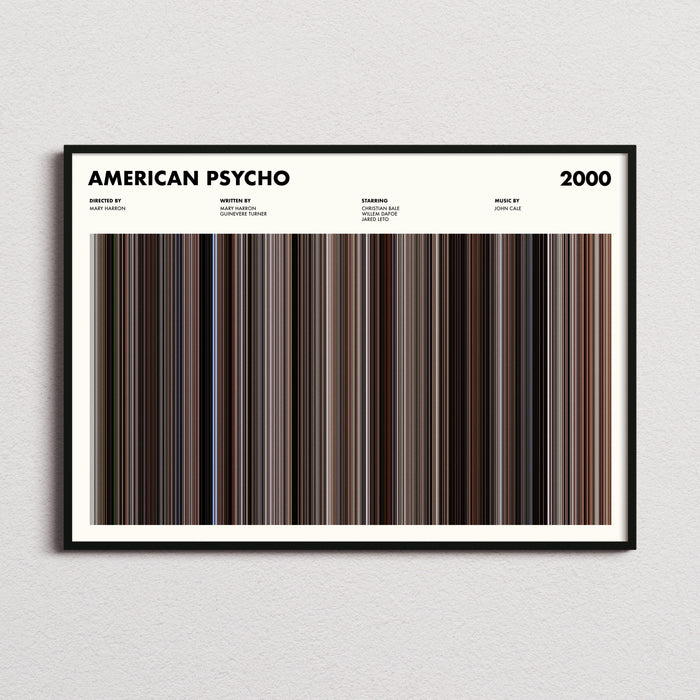 American Psycho Movie Barcode Poster