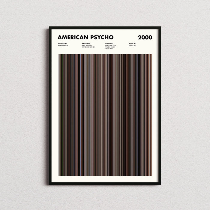 American Psycho Movie Barcode Poster