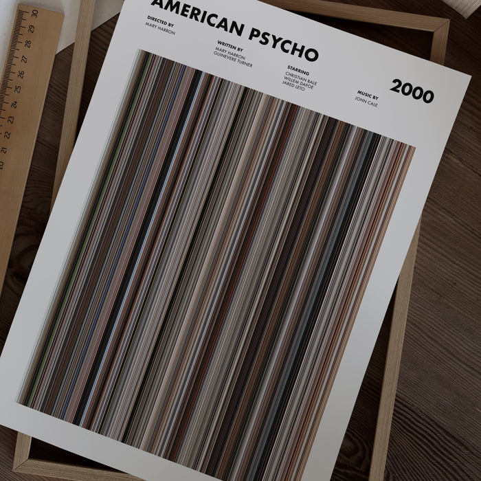 American Psycho Movie Barcode Poster