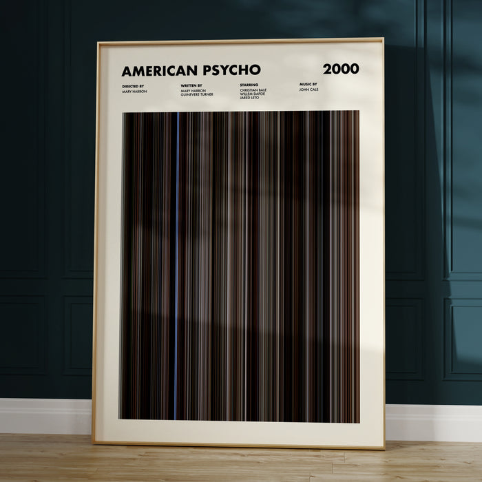 American Psycho Movie Barcode Poster