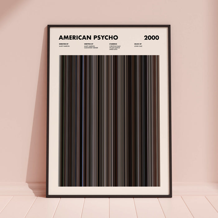 American Psycho Movie Barcode Poster