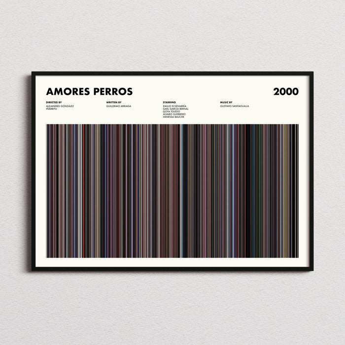 Amores Perros Movie Barcode Poster