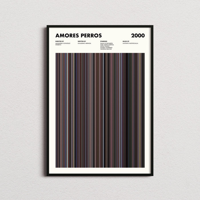 Amores Perros Movie Barcode Poster
