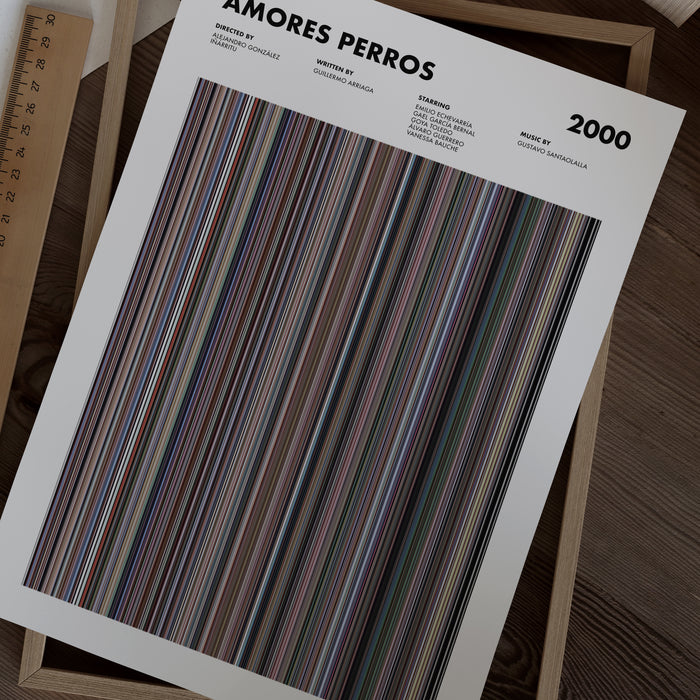 Amores Perros Movie Barcode Poster