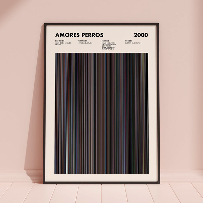 Amores Perros Movie Barcode Poster