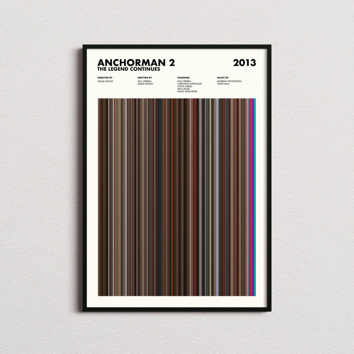 Anchorman 2 Movie Barcode Poster