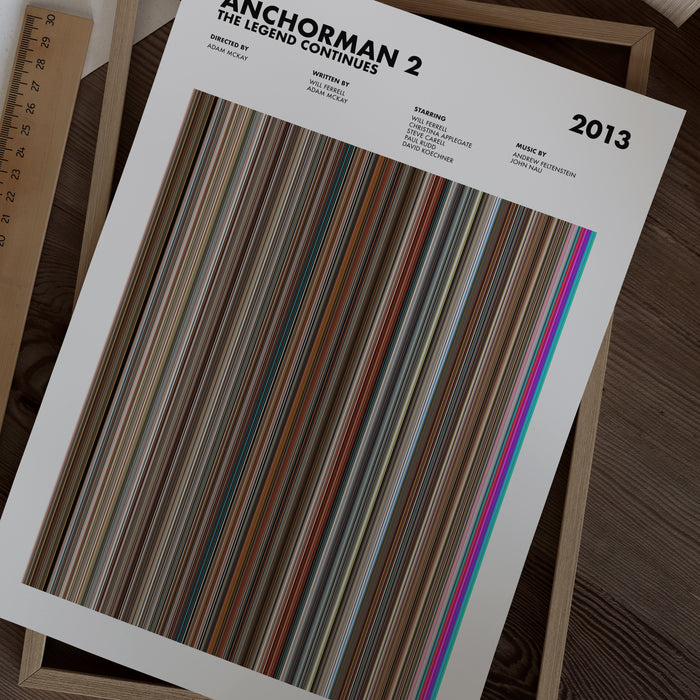 Anchorman 2 Movie Barcode Poster