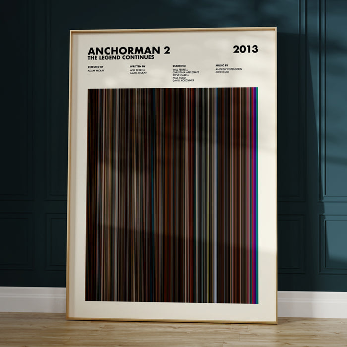 Anchorman 2 Movie Barcode Poster