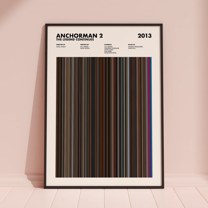 Anchorman 2 Movie Barcode Poster