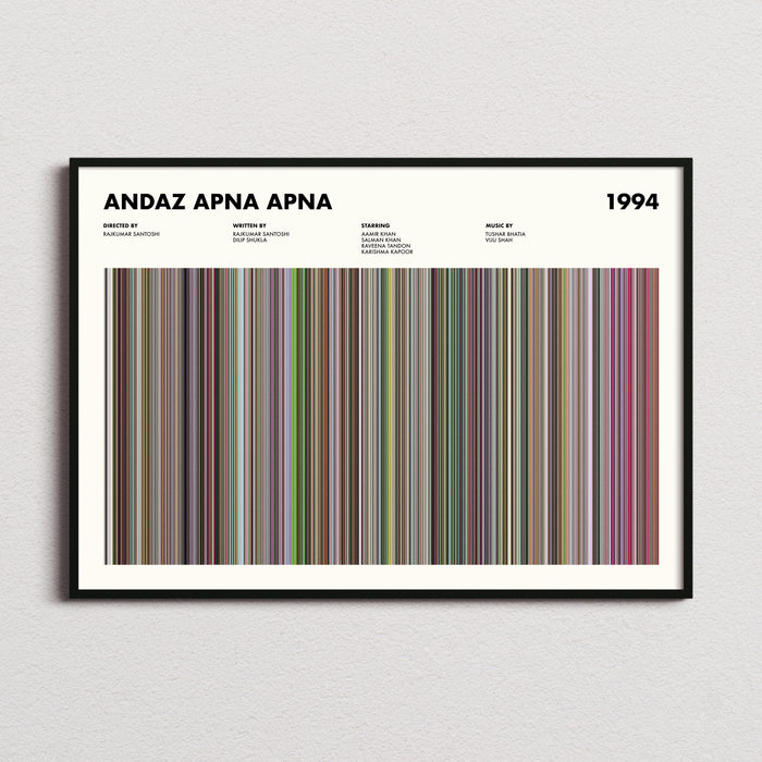 Andaz Apna Apna Movie Barcode Poster