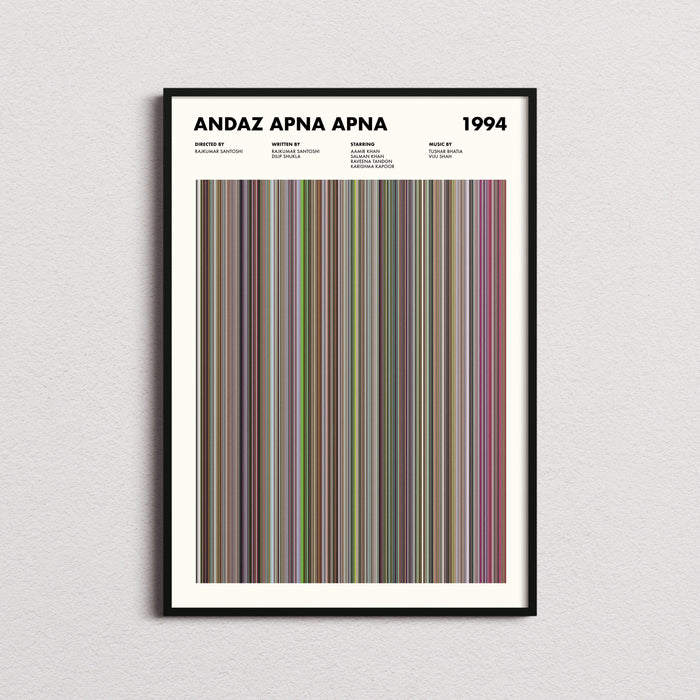 Andaz Apna Apna Movie Barcode Poster