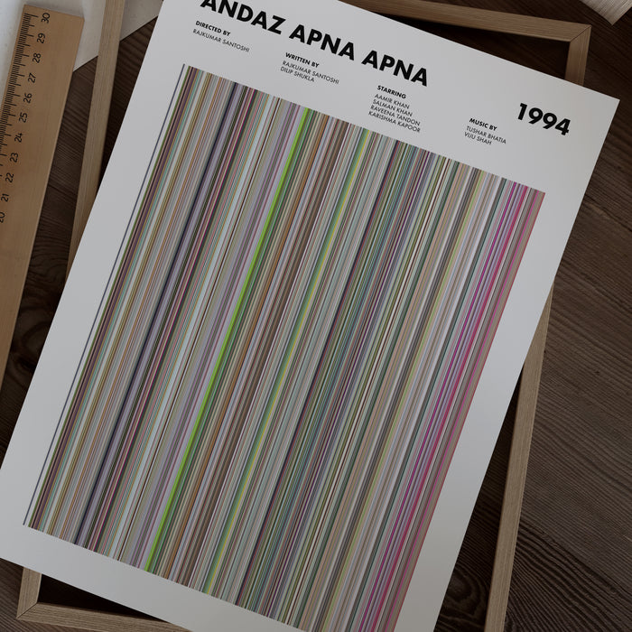 Andaz Apna Apna Movie Barcode Poster