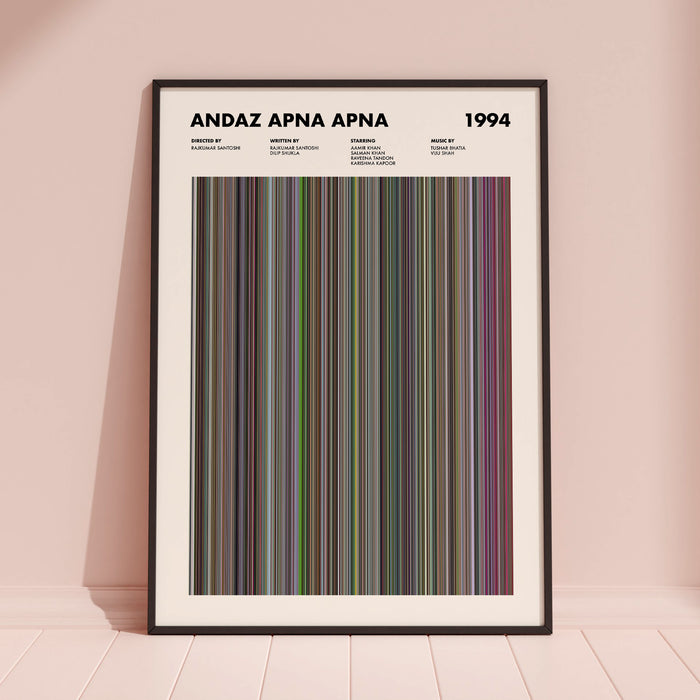 Andaz Apna Apna Movie Barcode Poster