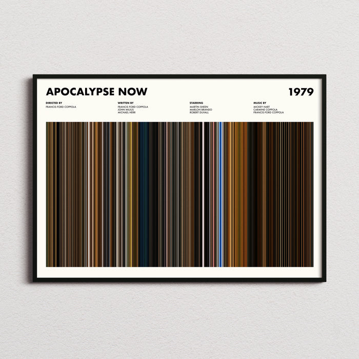 Apocalypse Now Movie Barcode Poster