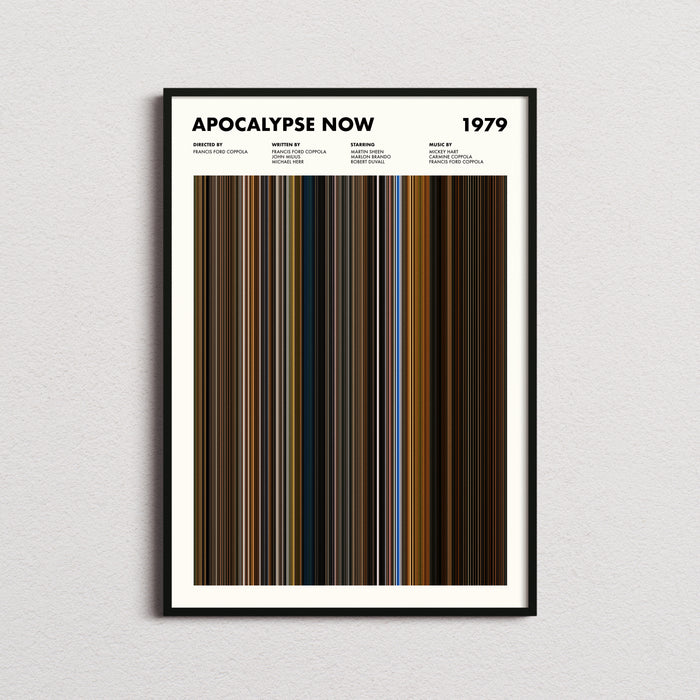 Apocalypse Now Movie Barcode Poster
