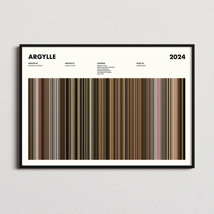Argylle Movie Barcode Poster