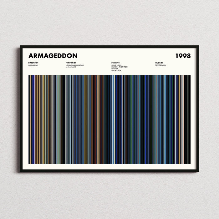 Armageddon Movie Barcode Poster