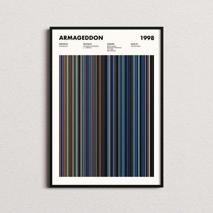 Armageddon Movie Barcode Poster