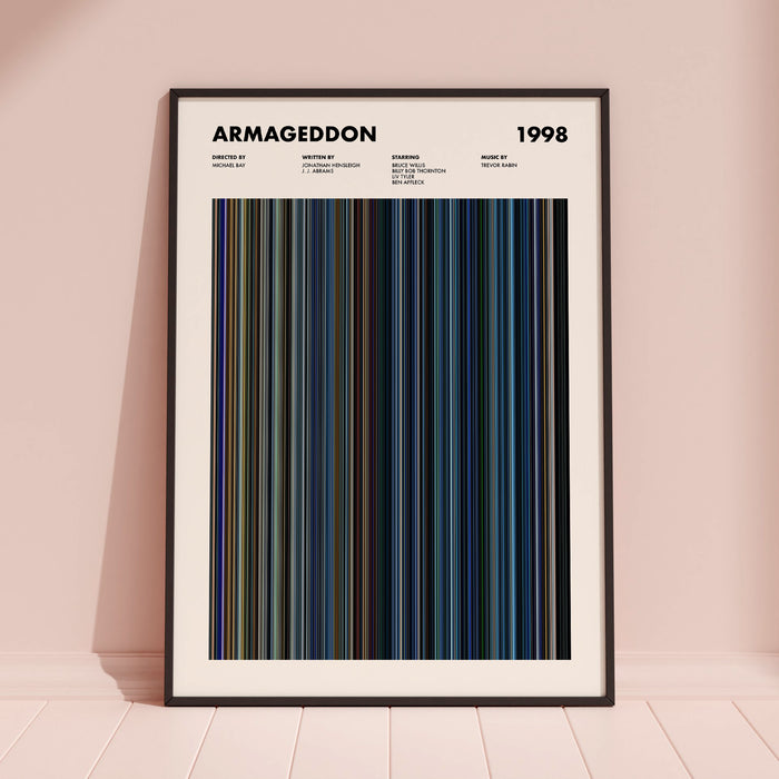 Armageddon Movie Barcode Poster