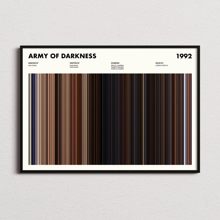 Army of Darkness Movie Barcode Poster