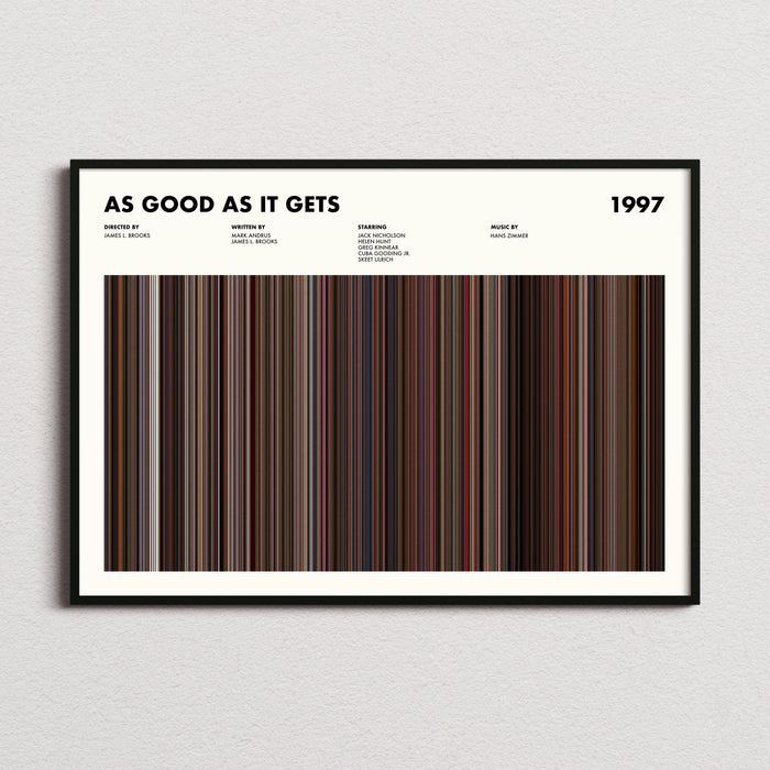 As Good As It Gets Movie Barcode Poster