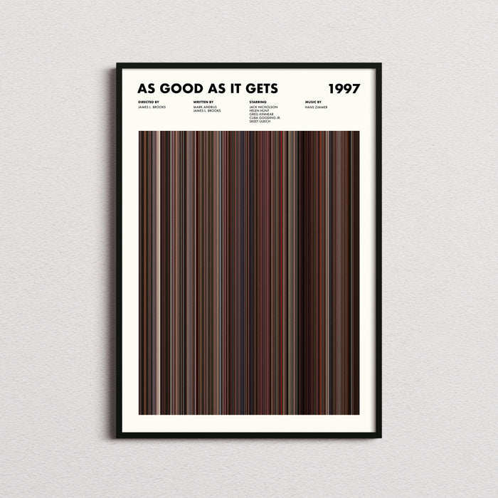 As Good As It Gets Movie Barcode Poster