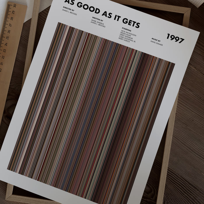 As Good As It Gets Movie Barcode Poster